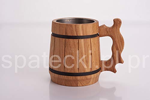 Bierkrug-aus-Holz-mit-Metall-gefttert-handgefertigt-Eichenholz-gro-und-robust-langlebig-natrlich-umweltfreundlich
