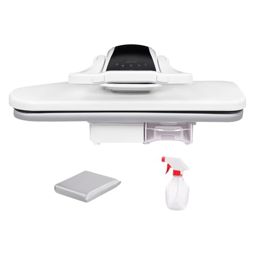 Intelligent Steam Press with Touch Screen, Digital Steam Iron Press for Multiple Fabrics, 1600W Large Ironing Board 26 Inch, 5 Fabric Settings, Home & Clothing Shop Use