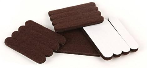 Slipstick CB042 Self Stick Felt Strips for Surface Protection (16 Pads) Protects All Hard Surfaces, 1.3 cm x 6.7 cm Slider Pads, Brown - Image 5
