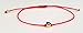 The Artsy Nomad Unisex Tiny Evil Eye Of Protection Red String Bracelet 22K Gold Plated; Nylon