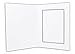Golden State Art, Pack of 100, 4x6 Photo Folders, Cardboard Picture Frame, Paper Frame Cards, Greetings/Invitation Special Events: Graduation, Christmas, Wedding (White with Black Lining)