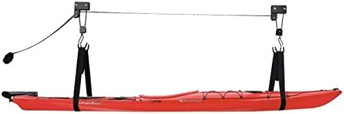 Overdrive Sports Gear Heavy Duty Kayak or Bike Lift Hoist for Garage Storage 100lb Capacity Mountain Bicycle Ladder Hoist