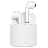 Bluetooth Headphones NIGEPER Wireless Headphones Mini Wireless Sports Earphones Stereo Earbuds Sweatproof Headsets Bluetooth Headset Earphones(White)