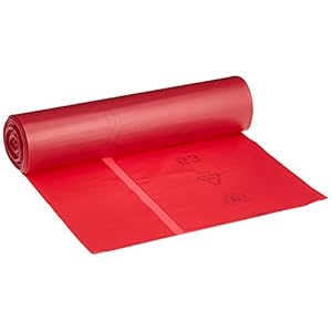 Vuilniszakken DEISS PREMIUM rood 70 of 120 liter, 120 Liter – 60 my, rood, 1