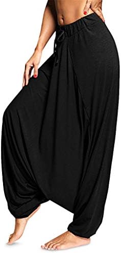 Jchen(TM) Womens Loose Exercise Harem Pants Sports Gym Yoga Workout Fitness Pants Drawstring Plus Size Yoga Pants