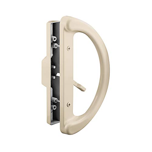 Prime-Line C 1343 Schiebetürgriff-Set für Schiebetüren, ersetzt alte oder beschädigte Türgriffe schnell und einfach, hellbraun, Druckguss, ohne Schlüssel, passend für 8,5 cm Lochabstand