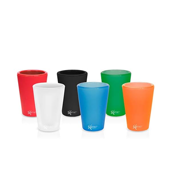 Silipint Silicone Shot Glasses Set, Unbreakable, Reusable, FreezerSafe