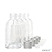 Hosley Aromatherapy Glass Diffuser Bottles with Stopper Cap Set of 4 85 Milliliter Boston Round Style Empty Great for Storing Essential Oils DIY Diffusers Craft Projects Wedding Party O9