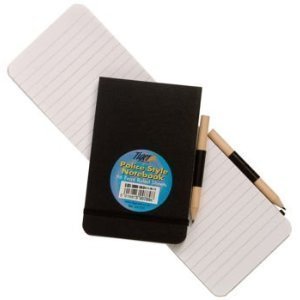 12 x A6 Police Style Notebook + Pencil Ruled Sheets Reporters Notepad Umpire