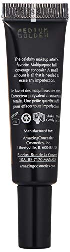 AmazingCosmetics Amazing Concealer, multipurpose full coverage concealer, Medium Golden