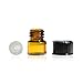 1/4 Dram Amber Glass Vial - Phenolic Screw Cap w/Orifice Reducer - Pack of 144
