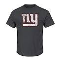 NFL New York Giants Men's Single-Wing Formation Short Sleeve Basic Tee, Large, Charcoal Heather