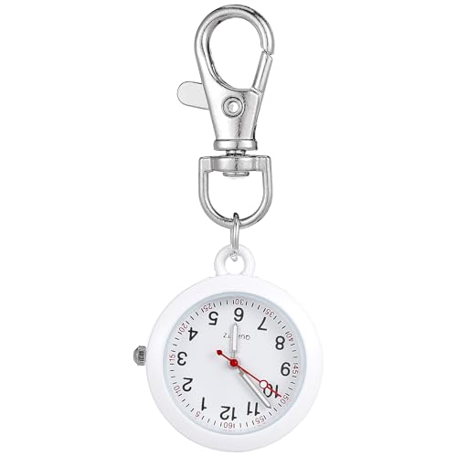 Homoyoyo Clip On Pocket Watch: Nurse Glow Pointer Watch with Clip and Lapel Option Nurses Fob Hand for Women Unisex Hanging Digital Fob for Doctors