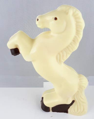 02#081519 Schokoladen Tiere, Mustang weiss, Pferd, Tortendeko, Geburtstag, Pony, Geschenke, Geschenk, Reiten,