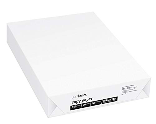 image for Just Basics Copy Paper, Letter Paper Size, 92 Brightness, 20 Lb, White