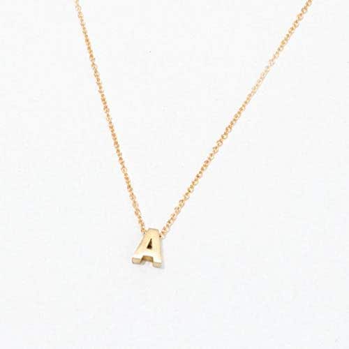 Custom Letters Necklace 1 Letter 24K Gold Plated Handmade