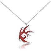 Vurotry Red Hedgehog Necklace Game Pendant Cosplay Necklaces Stainless Steel Chain Trendy Statement Inspired Jewelry