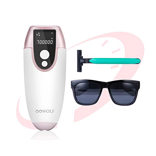 IPL Hair Removal System for Women, OOWOLF Permanent Painless 700,000 Flashes Facial Body Professional Hair Remover Device for Bikini line, Legs, Arms, Armpits Wholebody with Manual/Auto Settings