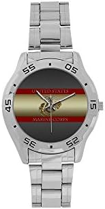 New Year Gifts/Thanksgiving Day USMC United States Marine Corps Men's Stainless Steel Analog Watch