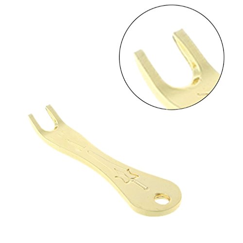 Acoustic Guitar Bridge Pins Puller Peg Remover - Strings Change - Multifunction Guitar Peg Puller Bridge Pin Remover Extractor Removal Metal Handy Tool Kit Accessories (Gold)