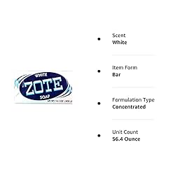Zote White Laundry Bar Soap, Net WT 14.1