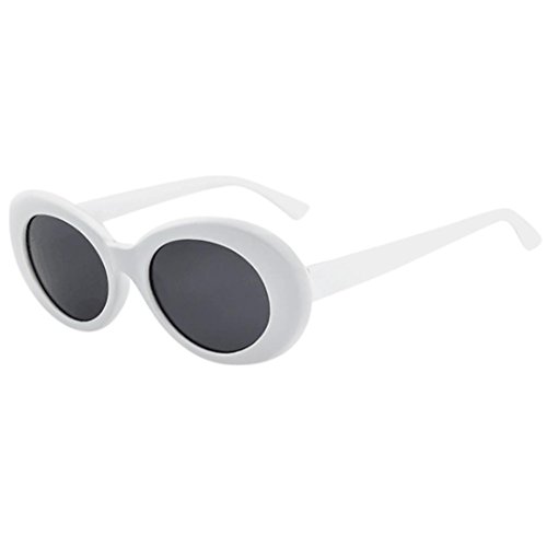 Unisex Round Frame Glasses Sunglasses,Dainzuy Fashion Vintage Retro Clout Goggles Rapper Oval Shades Grunge Glasses (D, Multicolor)