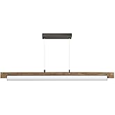 ET2 Lighting E24932-DWCHL Joist - 28W 1 LED Linear Pendant-4 Inches Tall and 2 Inches Wide, Finish Color: Driftwood/Charcoal