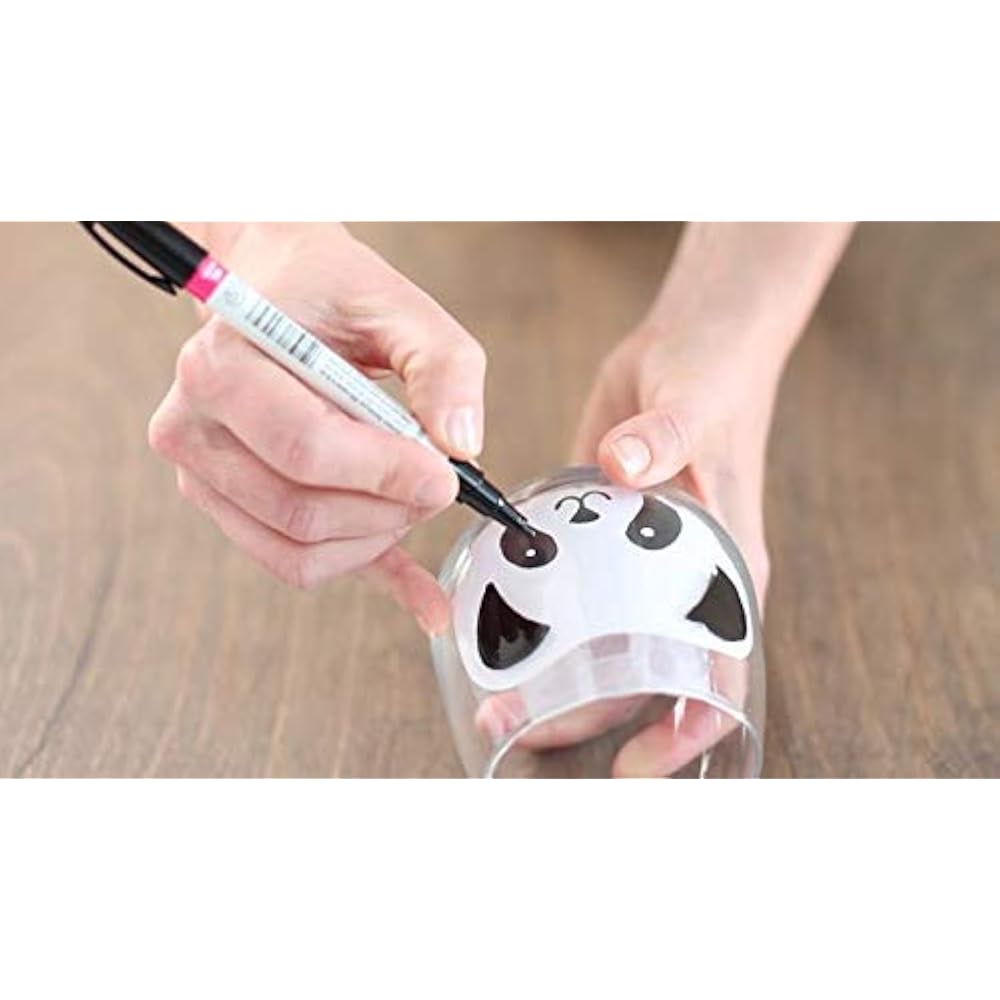 Glass Pen Markers Large Black White 3 Pack WIDE Write On Windows