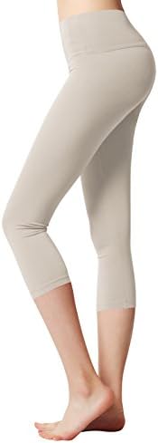 ACTICLO Plus Size High Waist Tummy Control Shapewear ? Power Flex Capri Apricot XXX-Large