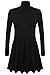 Meaneor Women's Solid Long Sleeve Cowl Neck Loose Casual Tunic Dress Top