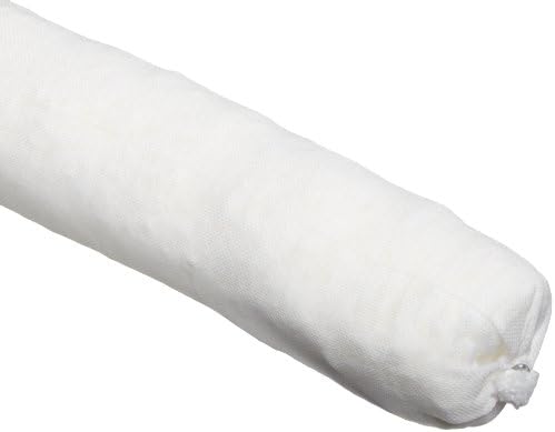 NPS 150301 Spilfyter Cellulose Based Sorbent Sock, 4' Length x 3" Width, White (Box of 15)