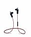 New Red Sports Stereo Wireless Bluetooth Stereo Earbuds Headset Headphone with In-line Microphone and Control, Built in Li-battery, Noise Cancellation Technology, Listen Music or Telephone Clrear