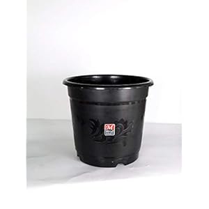 GARDENS NEED 110004 Plastic Nursery Pot Set (Black, 4-Pieces)