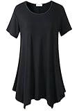 LARACE Womens Swing Tunic Tops Loose Fit Comfy Flattering T Shirt