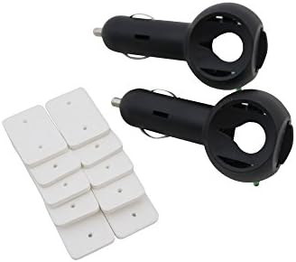 EcoGecko Car Scenter Electric Aroma Oil Diffuser/Essential Oil Diffuser with 5 Refill Pads, 2 Pack (2 Car Scenters 10 Refill Pads)