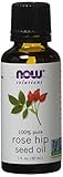 Now Essential Oils, Rose Hip Seed Oil, 100% Pure, Nourishing and Renewing, for Facial Care, Vegan, 1-Ounce