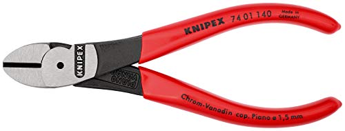 Knipex Kraft-Seitenschneider schwarz atramentiert, mit Kunststoff überzogen 140 mm 74 01 140 – Bild 4