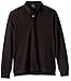 Armani Exchange A|X Men's Long Sleeve Cotton Jersey Polo Shirt Tonal Collar Shirt, Black, L