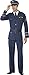 Smiffys mens Ww2 Air Force Captain Adult Sized Costume, Blue, L - US Size 42 -44