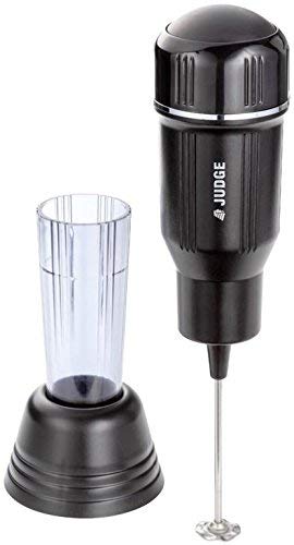Judge Kitchen TC344 Cordless Stainless Steel Milk Frother with Drip Stand - 2 Year Guarantee