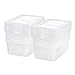 IRIS 6 Quart Clear Storage Box, 12 Pack