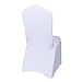 CUSFULL 10 Pcs Polyester Spandex Banquet Wedding Party Chair Covers Universal (White)