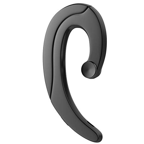 V4.1 Bluetooth Headphones Painless Wearing Wireless Earbuds Non Ear Plug Bluetooth Headset with Mic Handsfree Sport Earphones for Working Driving Jogging-Black(One Piece)