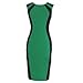 Zeagoo Women's Optical Illusion Color Patch Bodycon Cocktail Party Pencil Dress