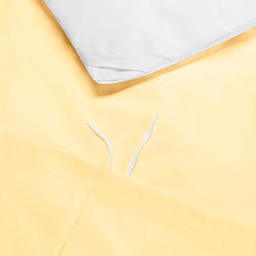 Nestl Twin Duvet Cover Set Soft Double Brushed Vanilla Yellow Duvet