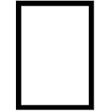 US Art Frames 14x17 Black 1 Inch Flat MDF Wood Composite, Wall Decor Picture or Poster Frame