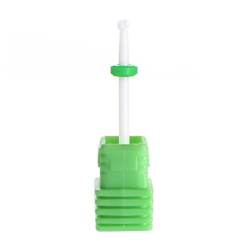 SpeTool Ceramic Nail Drill Bits Needle Like Electric File 3/32 Cuticle Clean Manicure Pedicure Nail Art Tool, Coarse, White