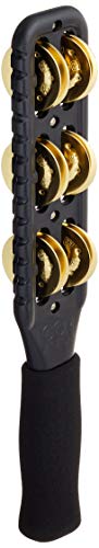 Meinl Percussion JG1B-BK ABS Plastic Jingle Stick With Solid Brass Jingles, Black