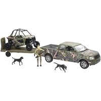 New Ray Toys Camo Truck with Polaris RZR XP1000 Hunting Set