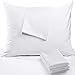 Niagara 4 Pack Pillow Protectors Standard 20x26 Inches Lab Certified Ultra Fresh Treated 100% Cotton Non Crinkle Quiet Breathable Zipper Covers Cases White